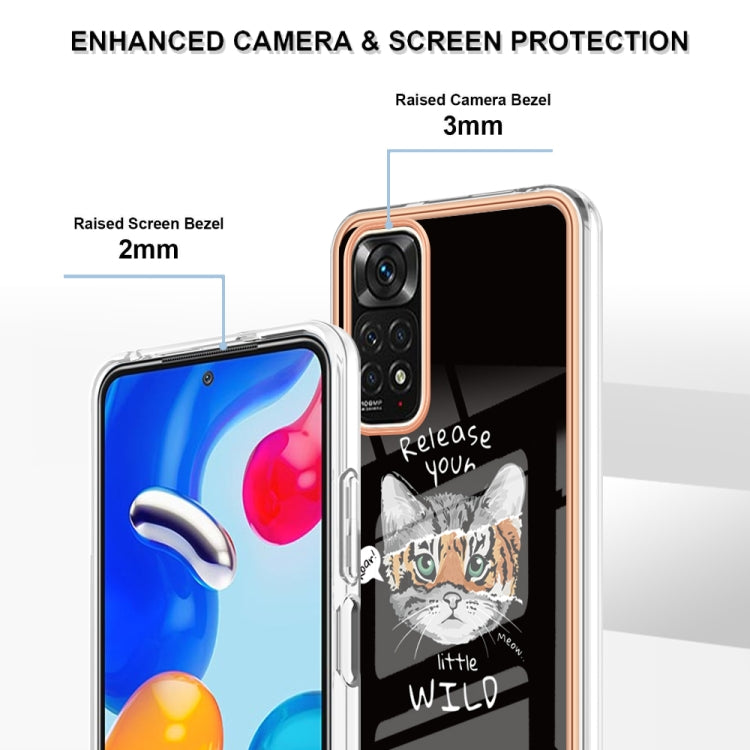 For Xiaomi Redmi Note 11s / Note 11 4G Electroplating Marble Dual-side IMD Phone Case(Natural Growth) by buy2fix
