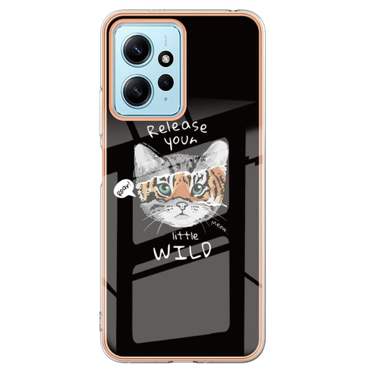For Xiaomi Redmi Note 12 4G Electroplating Marble Dual-side IMD Phone Case(Natural Growth) by buy2fix