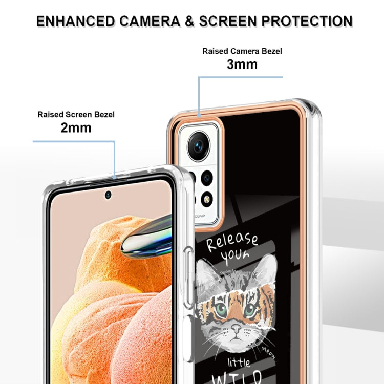 For Xiaomi Redmi Note 12 Pro 4G Global Electroplating Marble Dual-side IMD Phone Case(Natural Growth) by buy2fix