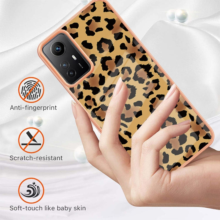 Xiaomi Redmi Note 12S 4G Electroplating Marble Dual-side IMD Phone Case(Leopard Print) by buy2fix