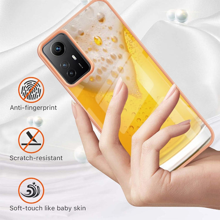 Xiaomi Redmi Note 12S 4G Electroplating Marble Dual-side IMD Phone Case(Draft Beer) by buy2fix