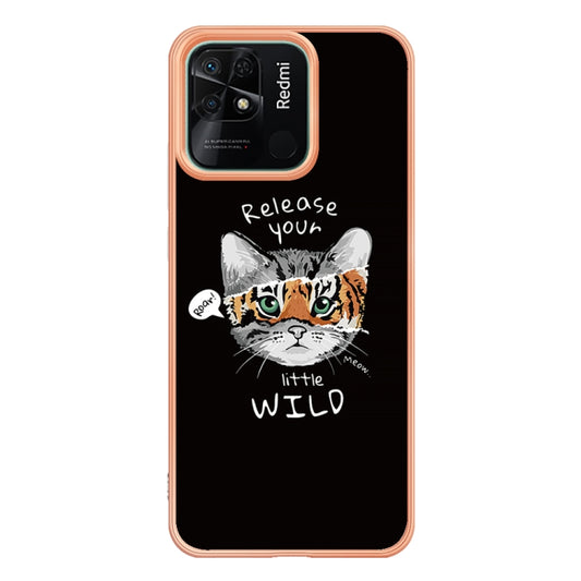 For Xiaomi Redmi 10C Electroplating Marble Dual-side IMD Phone Case(Natural Growth) by buy2fix