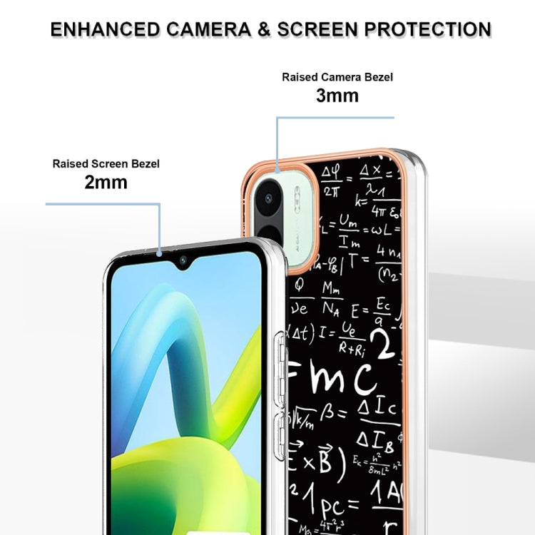 For Xiaomi Redmi A1 Electroplating Marble Dual-side IMD Phone Case(Equation) by buy2fix
