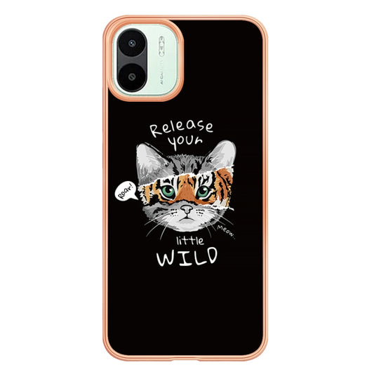 For Xiaomi Redmi A1 Electroplating Marble Dual-side IMD Phone Case(Natural Growth) by buy2fix