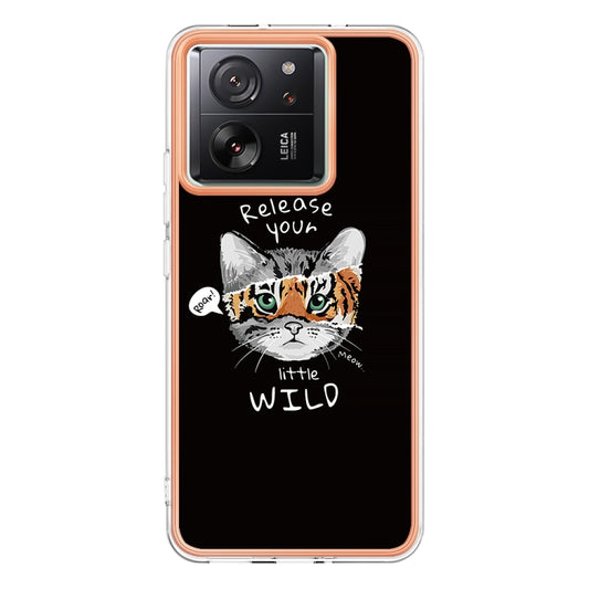 For Xiaomi 13T/13T Pro Electroplating Marble Dual-side IMD Phone Case(Natural Growth) by buy2fix