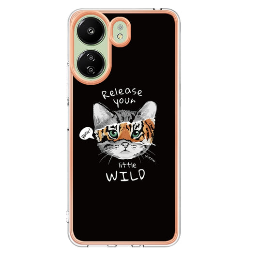 For Xiaomi Redmi 13C 4G Electroplating Marble Dual-side IMD Phone Case(Natural Growth) by buy2fix