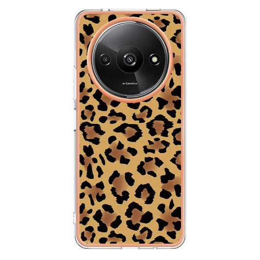 For Xiaomi Redmi A3 Electroplating Marble Dual-side IMD Phone Case(Leopard Print) by buy2fix