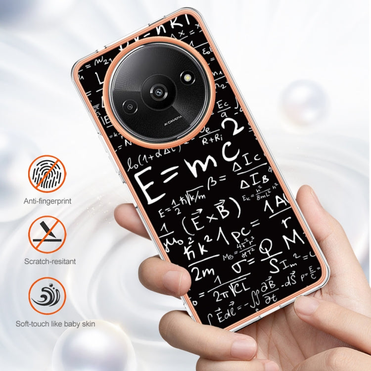 For Xiaomi Redmi A3 Electroplating Marble Dual-side IMD Phone Case(Equation) by buy2fix