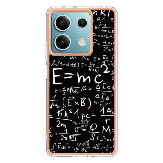 For Xiaomi Redmi Note 13 5G Electroplating Marble Dual-side IMD Phone Case(Equation) by buy2fix