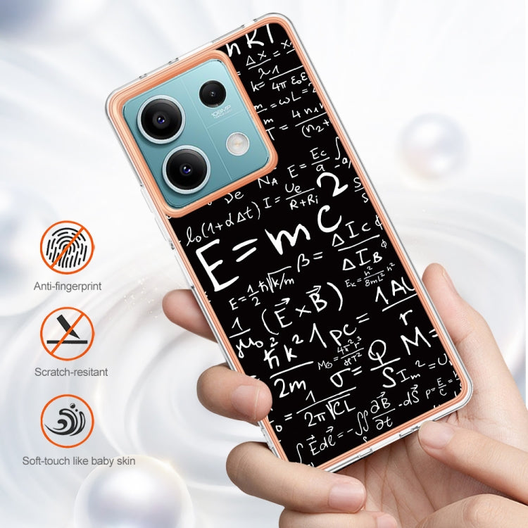For Xiaomi Redmi Note 13 5G Electroplating Marble Dual-side IMD Phone Case(Equation) by buy2fix