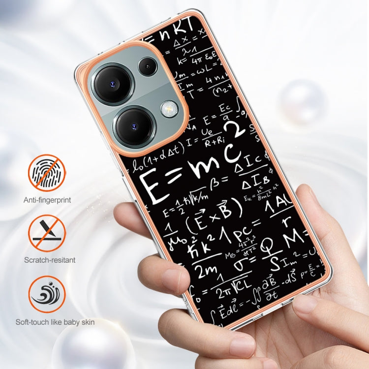 For Xiaomi Redmi Note 13 Pro 4G/Poco M6 Pro 4G Electroplating Marble Dual-side IMD Phone Case(Equation) - Xiaomi Cases by buy2fix | Online Shopping UK | buy2fix