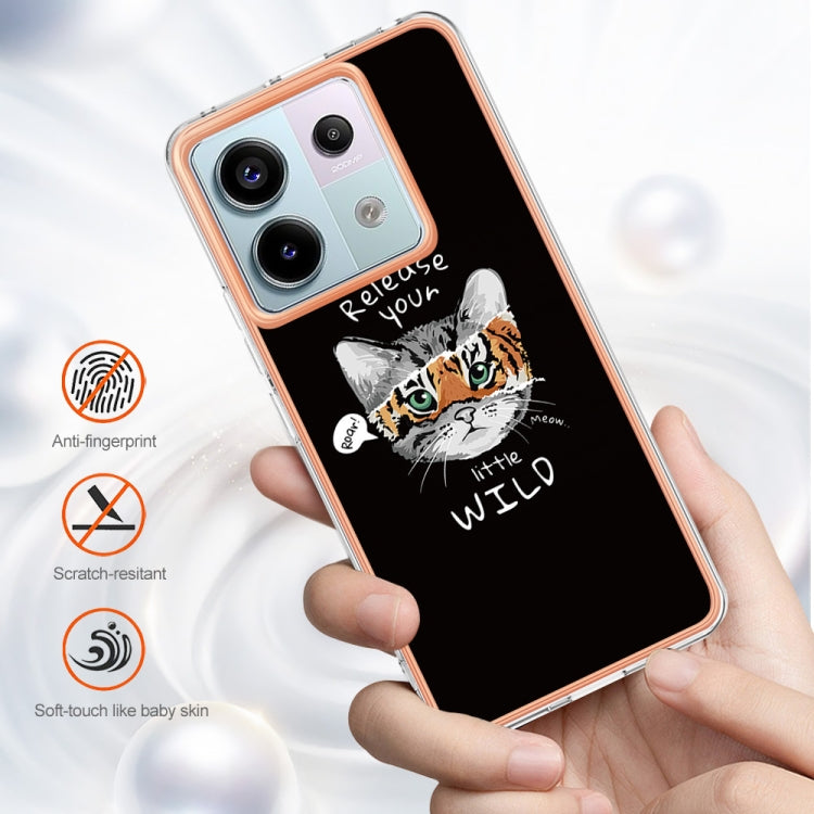 For Xiaomi Redmi Note 13 Pro 5G Global Electroplating Marble Dual-side IMD Phone Case(Natural Growth) by buy2fix