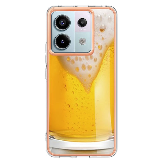 For Xiaomi Redmi Note 13 Pro 5G Global Electroplating Marble Dual-side IMD Phone Case(Draft Beer) by buy2fix