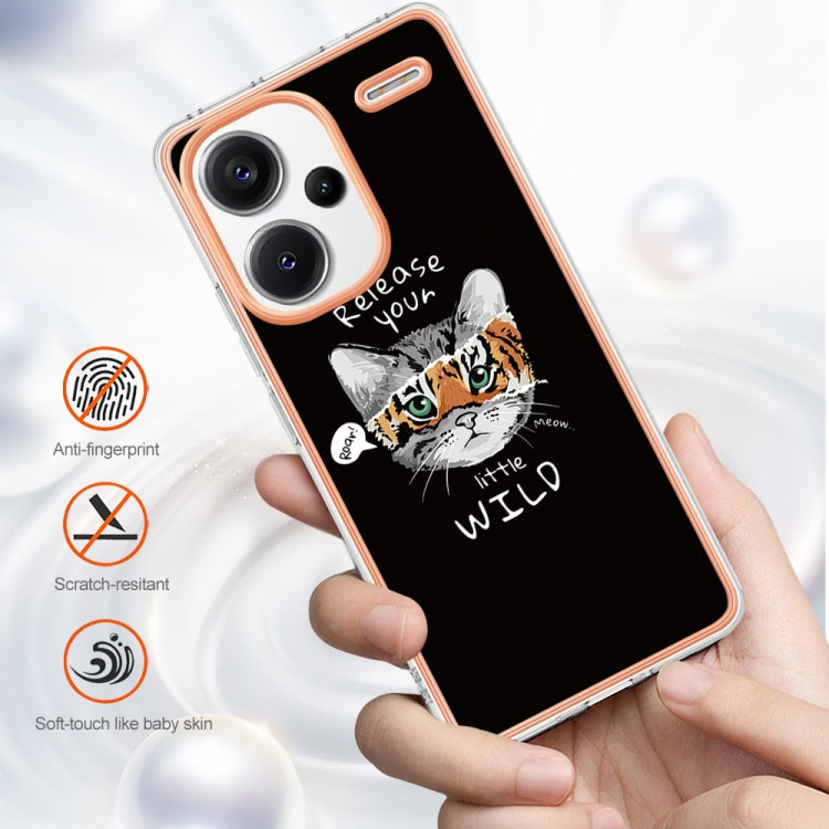 For Xiaomi Redmi Note 13 Pro+ 5G Electroplating Marble Dual-side IMD Phone Case(Natural Growth) by buy2fix