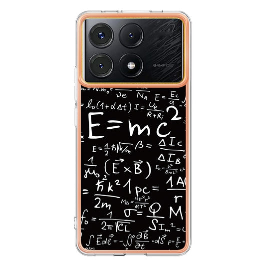 For Xiaomi Poco X6 Pro / Redmi K70E Electroplating Marble Dual-side IMD Phone Case(Equation) by buy2fix