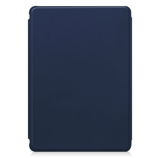 For Samsung Galaxy Tab S9 FE+ / S10+ 360 Rotation Transparent Smart Leather Case with Keyboard(Dark Blue) by buy2fix