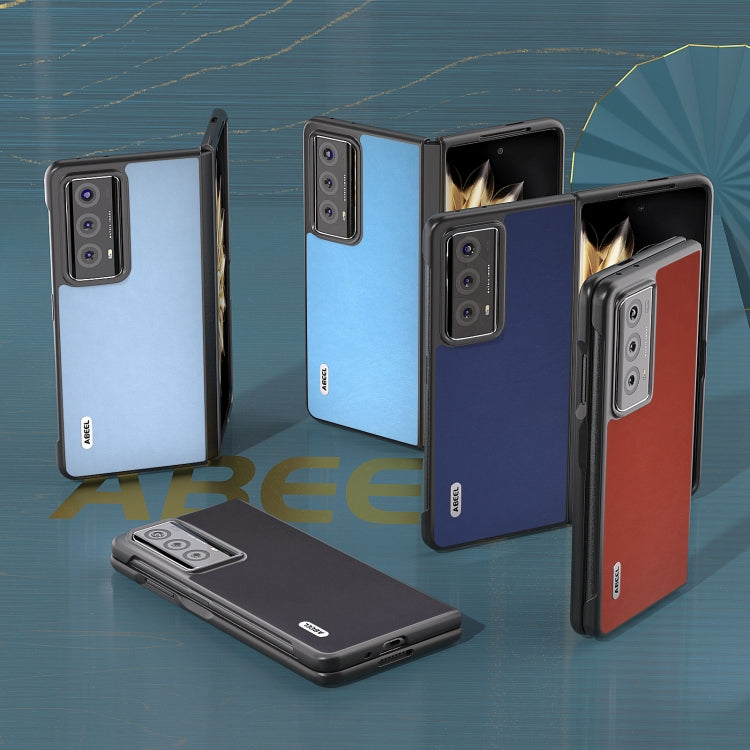 For Honor Magic V2 Haze Texture PU Phone Case(Black) by buy2fix