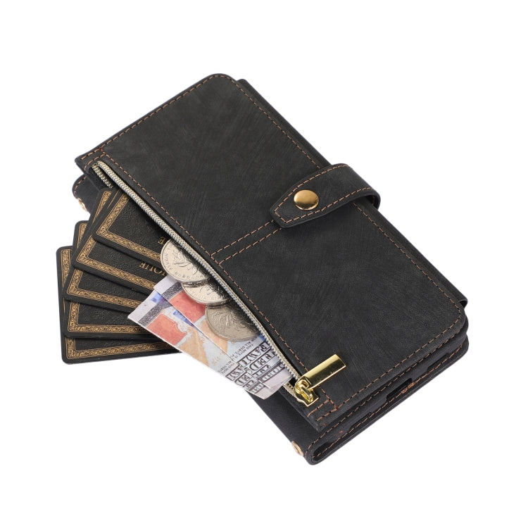 For Google Pixel 7a Dream 9-Card Wallet Zipper Bag Leather Phone Case(Black) by buy2fix
