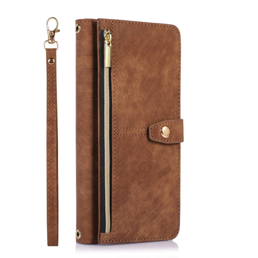 For Google Pixel 7 Pro Dream 9-Card Wallet Zipper Bag Leather Phone Case(Brown) by buy2fix