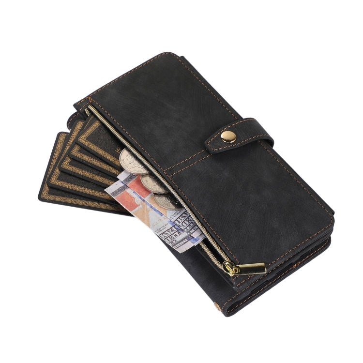 For Google Pixel 7 Pro Dream 9-Card Wallet Zipper Bag Leather Phone Case(Black) by buy2fix