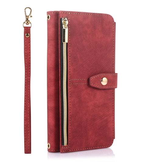For Google Pixel 6 Dream 9-Card Wallet Zipper Bag Leather Phone Case(Red) by buy2fix