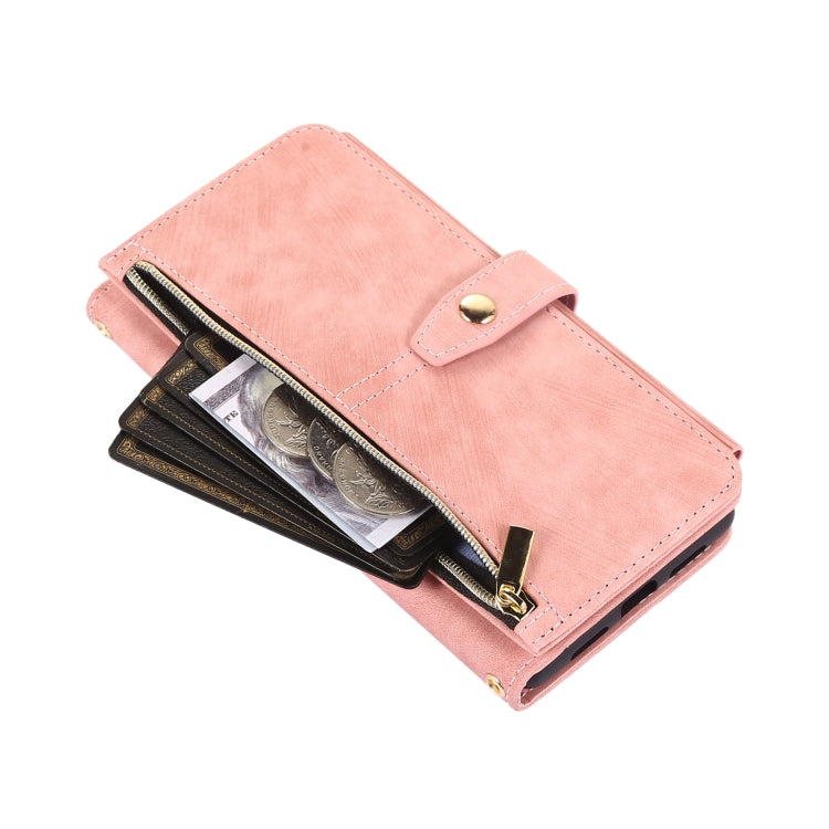 For Google Pixel 6 Dream 9-Card Wallet Zipper Bag Leather Phone Case(Pink) by buy2fix