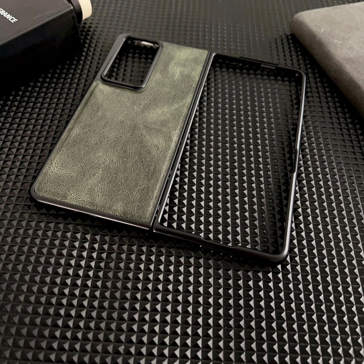 For Honor Magic V2 Crazy Horse Texture PU + PC Phone Case(Orange) by buy2fix