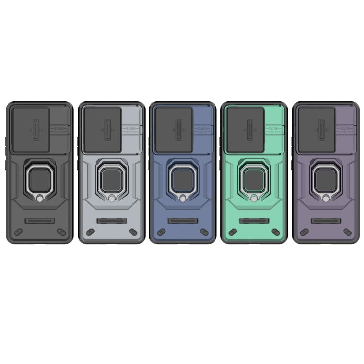 For Xiaomi Redmi Note 13 Pro 5G Sliding Camshield TPU + PC Shockproof Phone Case with Holder(Black) by buy2fix