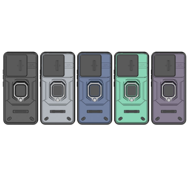 For Xiaomi 14 Pro 5G Sliding Camshield TPU + PC Shockproof Phone Case with Holder(Grey) by buy2fix