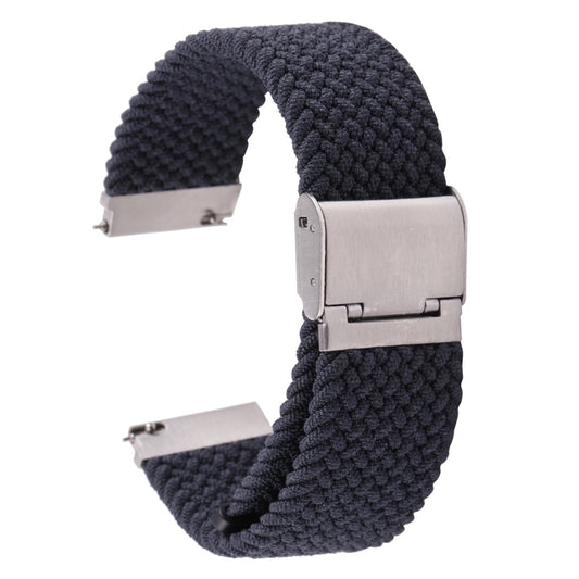 For Samsung Galaxy Watch 6 / 6 Classic Nylon Braided Metal Buckle Watch Band(Charcoal) by buy2fix