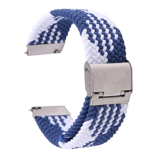 For Samsung Galaxy Watch 6 / 6 Classic Nylon Braided Metal Buckle Watch Band(Z Blue White) by buy2fix