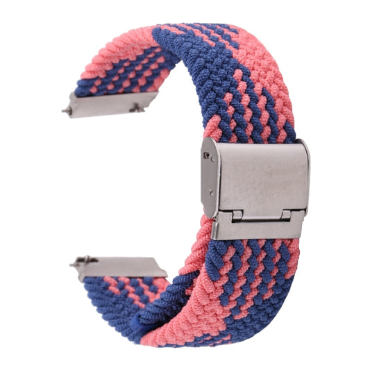 For Samsung Galaxy Watch 6 / 6 Classic Nylon Braided Metal Buckle Watch Band(Z Blue Pink) by buy2fix