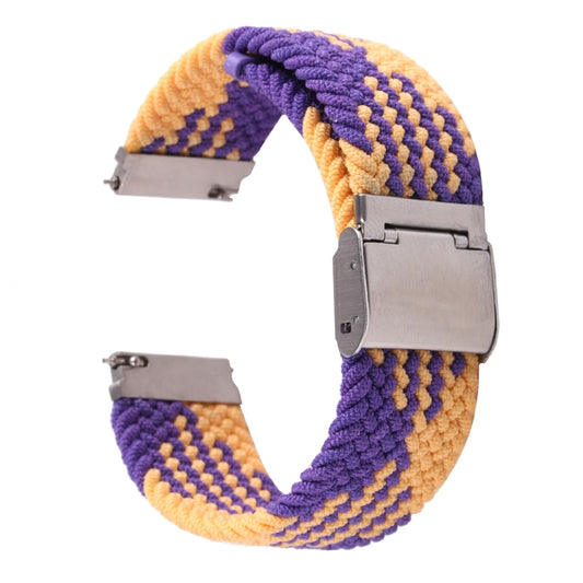 For Samsung Galaxy Watch 6 / 6 Classic Nylon Braided Metal Buckle Watch Band(Z Purple Orange) by buy2fix