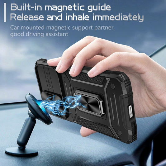 For Redmi Note 11 Pro 4G / 5G Global Camshield Robot TPU Hybrid PC Phone Case(Black) by buy2fix