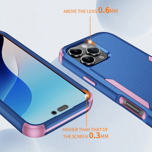 For iPhone 16 Pro Max Commuter Shockproof TPU + PC Phone Case(Royal Blue+Pink) by buy2fix