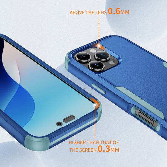 For iPhone 16 Pro Max Commuter Shockproof TPU + PC Phone Case(Royal Blue+Grey Green) by buy2fix
