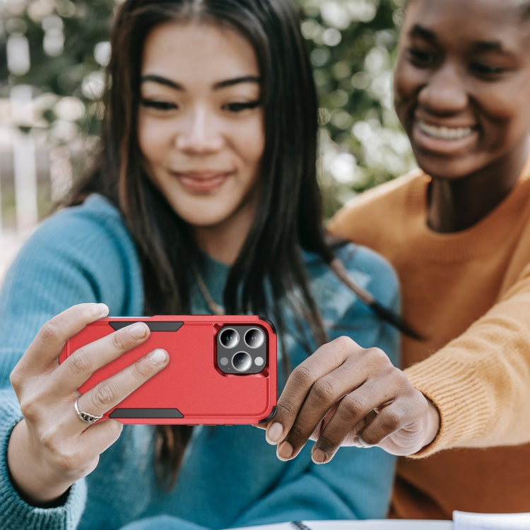 For iPhone 16 Pro Commuter Shockproof TPU + PC Phone Case(Red+Black) by buy2fix