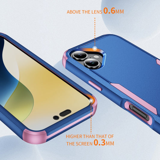 For iPhone 16 Plus Commuter Shockproof TPU + PC Phone Case(Royal Blue+Pink) by buy2fix