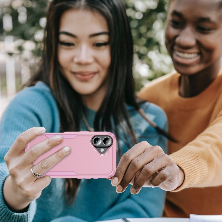 For iPhone 16 Commuter Shockproof TPU + PC Phone Case(Pink) by buy2fix