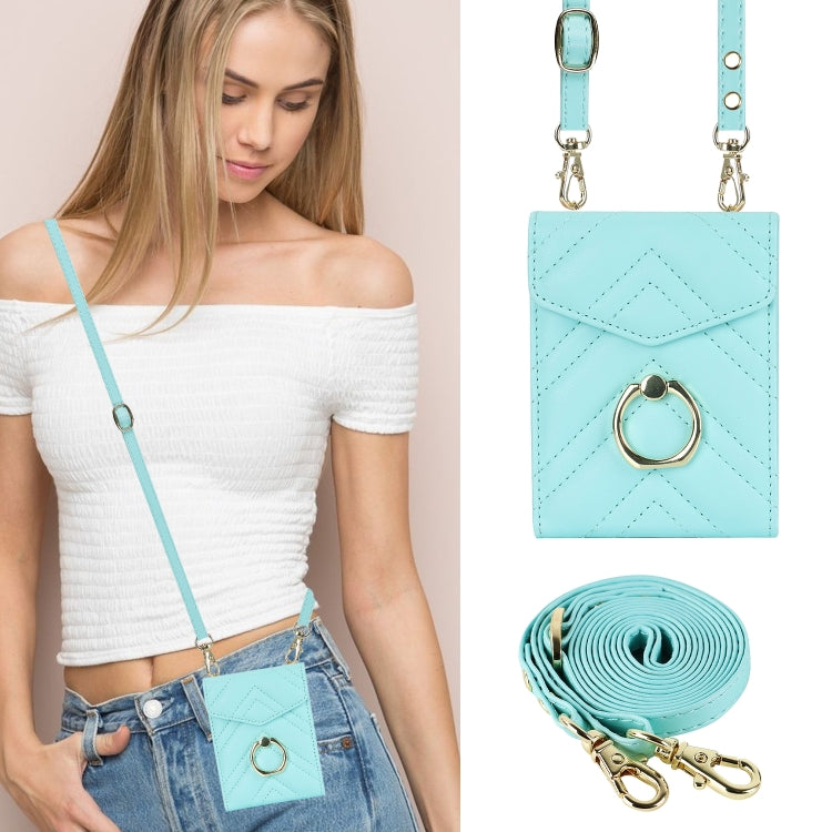 For Samsung Galaxy Z Flip6 / Flip7 FE V-shaped RFID Card Slot Phone Case with Ring Holder(Green) - Galaxy Z Flip6 5G Cases by buy2fix | Online Shopping UK | buy2fix