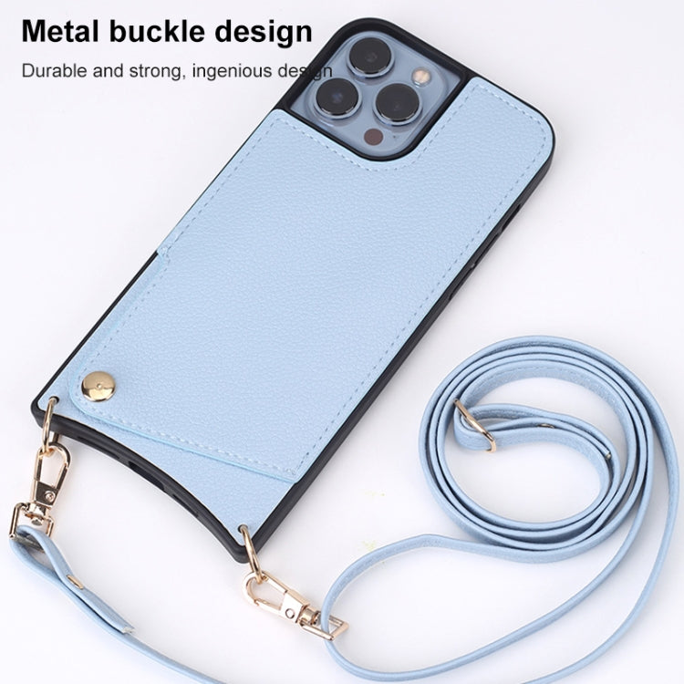 For iPhone 14 Fish Tail Card Slot PU + TPU Phone Case with Long Lanyard(Red) - iPhone 14 Cases by buy2fix | Online Shopping UK | buy2fix