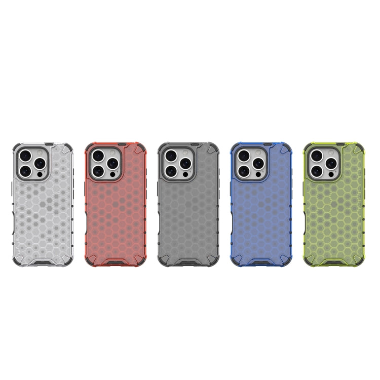 For iPhone 16 Pro Honeycomb Shockproof Phone Case(Green) by buy2fix