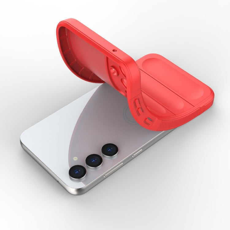 For Samsung Galaxy S23 FE 5G Magic Shield TPU + Flannel Phone Case(Red) by buy2fix