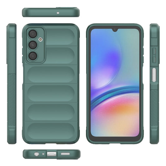 For Samsung Galaxy A05s 4G Magic Shield TPU + Flannel Phone Case(Dark Green) by buy2fix