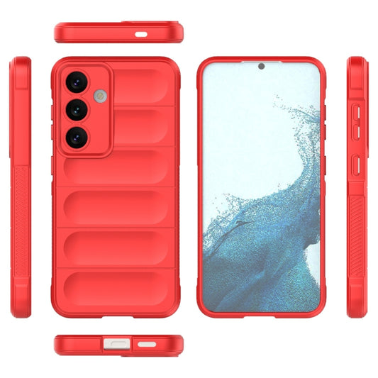 For Samsung Galaxy S24 5G Magic Shield TPU + Flannel Phone Case(Red) by buy2fix