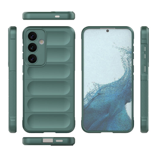 For Samsung Galaxy S24+ 5G Magic Shield TPU + Flannel Phone Case(Dark Green) by buy2fix