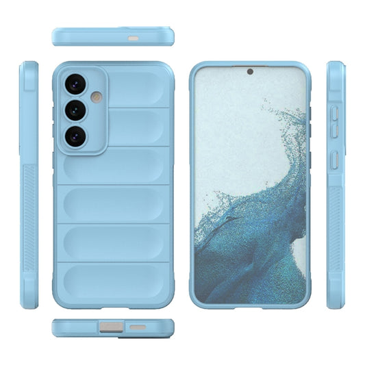 For Samsung Galaxy S24+ 5G Magic Shield TPU + Flannel Phone Case(Light Blue) by buy2fix