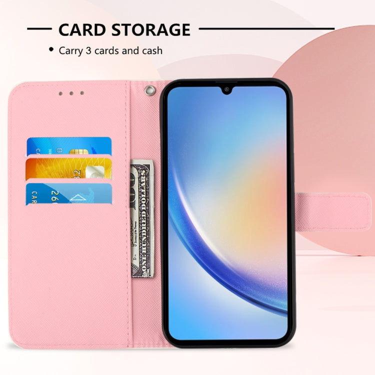 For Samsung Galaxy A35 5G 3D Painting Horizontal Flip Leather Phone Case(Flower) by buy2fix