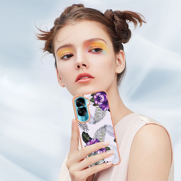 For Honor 90 Lite 5G Electroplating IMD TPU Phone Case(Pink Scales) by buy2fix