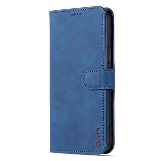 For iPhone 15 AZNS Skin Feel Calf Texture Flip Leather Phone Case(Blue) - iPhone 15 Cases by AZNS | Online Shopping UK | buy2fix